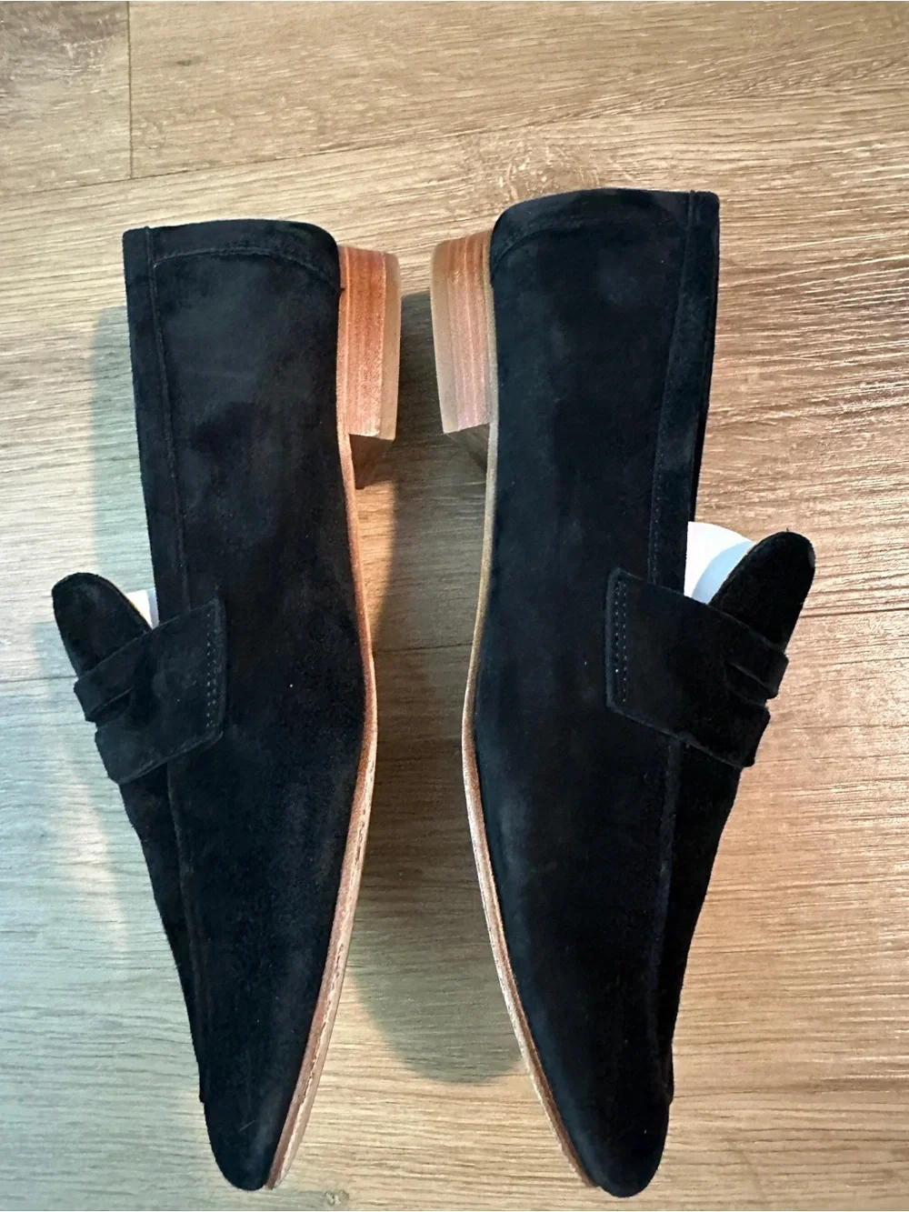 Quince Black Suede Penny Loafers